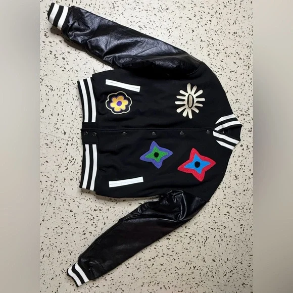 PacSun Black Jacket with Colorful Star Accents - Picture 3 of 5